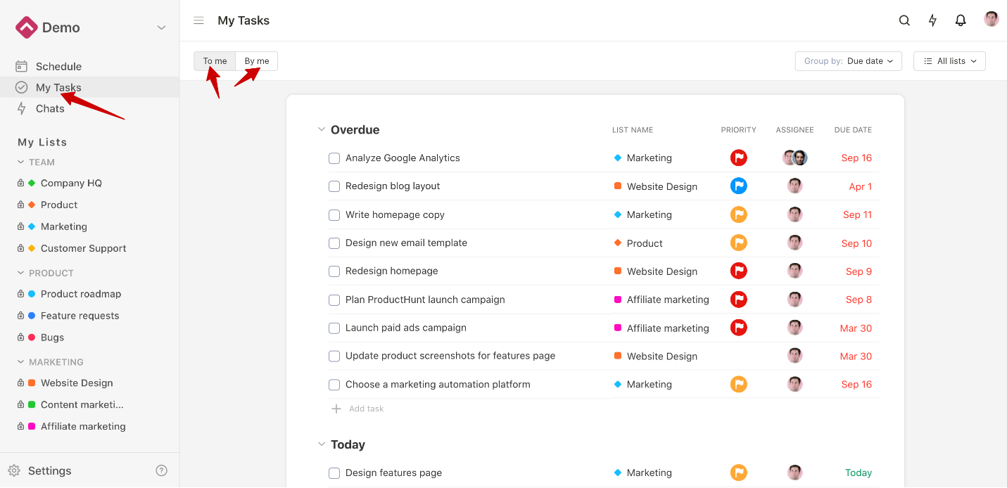 Upbase My Tasks