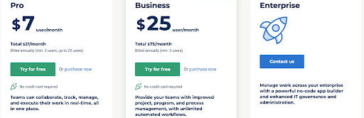 Smartsheet Pricing