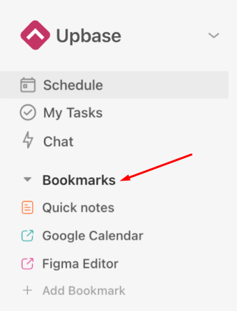 Upbase Bookmark