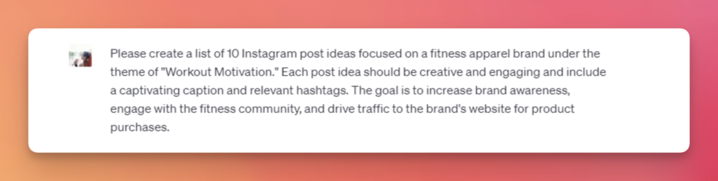 Best ChatGPT prompts for Brainstorming Instagram post ideas