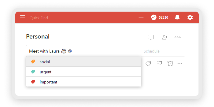 Asana vs Todoist: Todoist customizable labels and filters