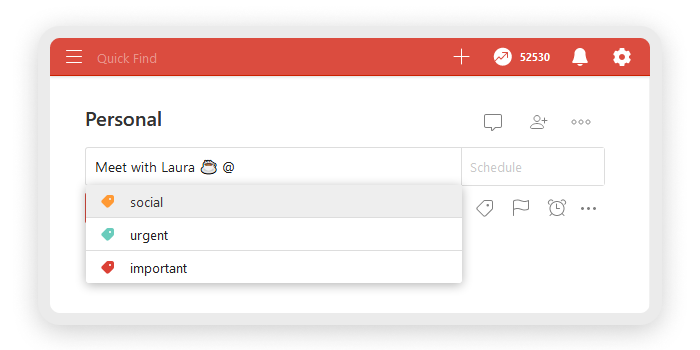 TickTick vs Todoist: Todoist labels