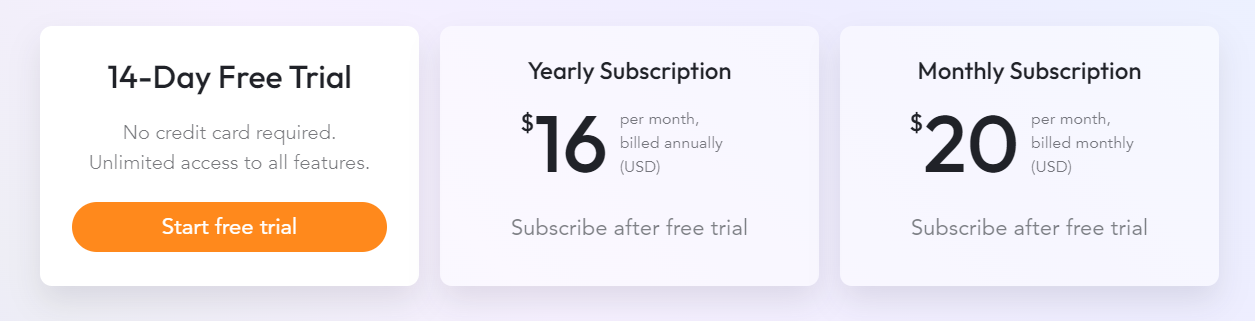 Sunsama vs Motion: Sunsama pricing