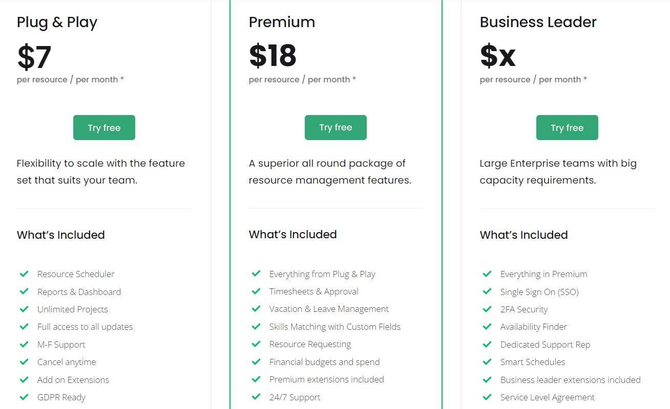 Hub Planner Pricing