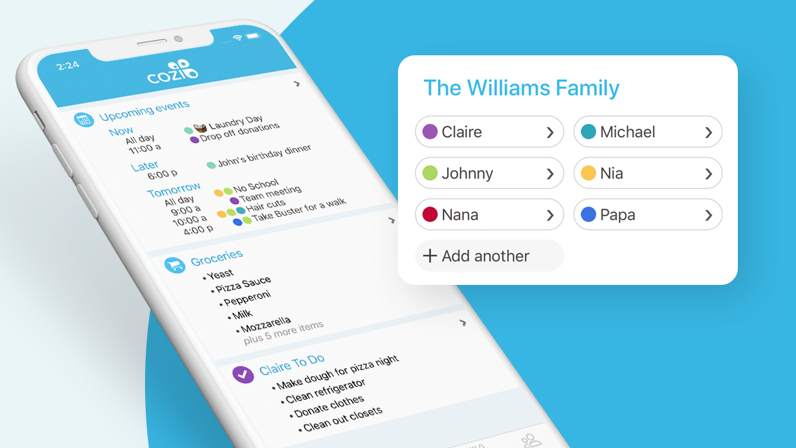 Cozi Calendar - a good family-shared calendar app