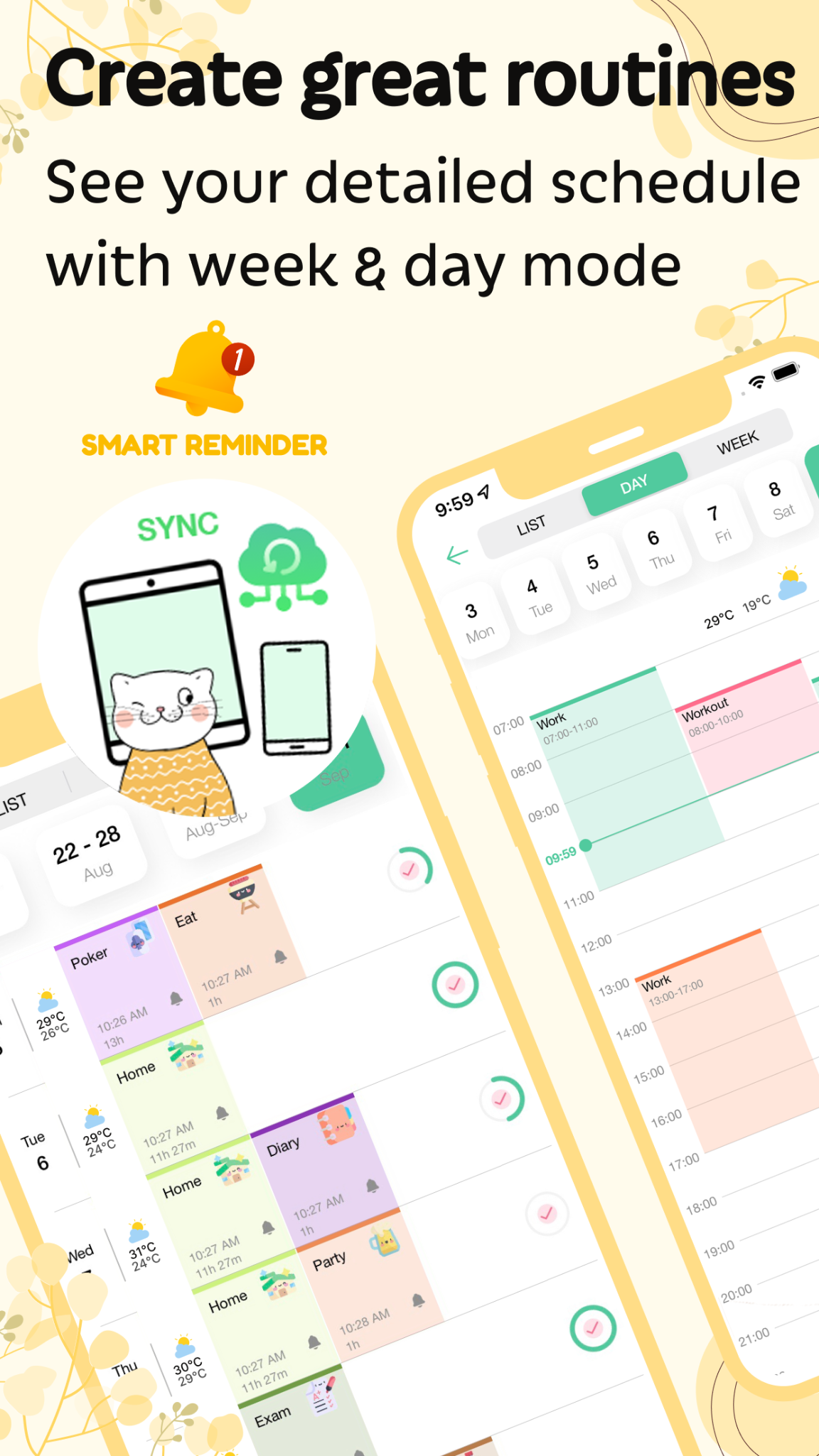 13 Best cute planner apps | #8 Cute Calendar Schedule Planner