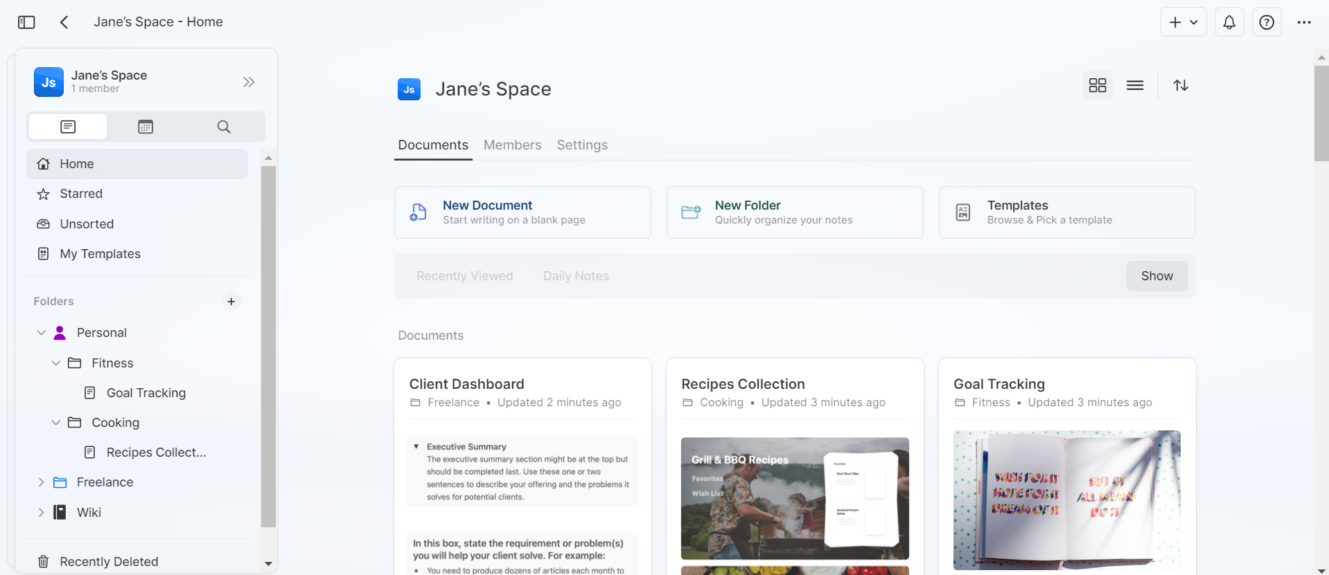 Craft App Review - Documents view