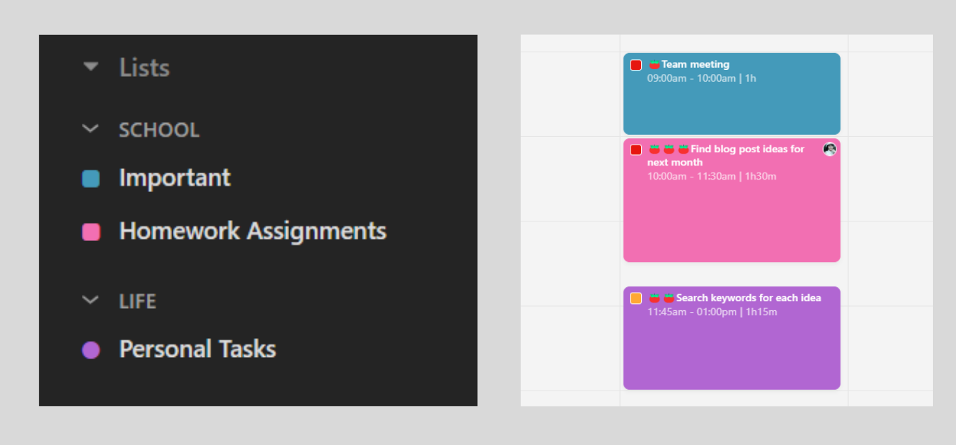 Upbase offers color coding and structured organization to make your planning more visual and easier to track