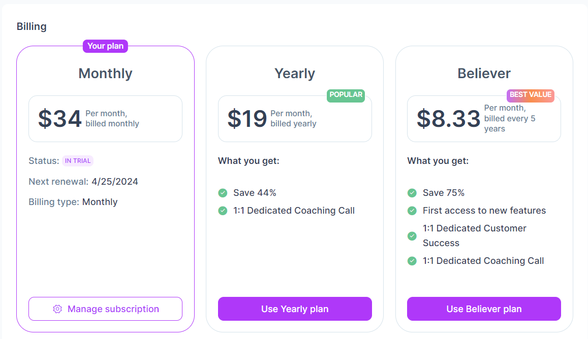 Akiflow pricing plans