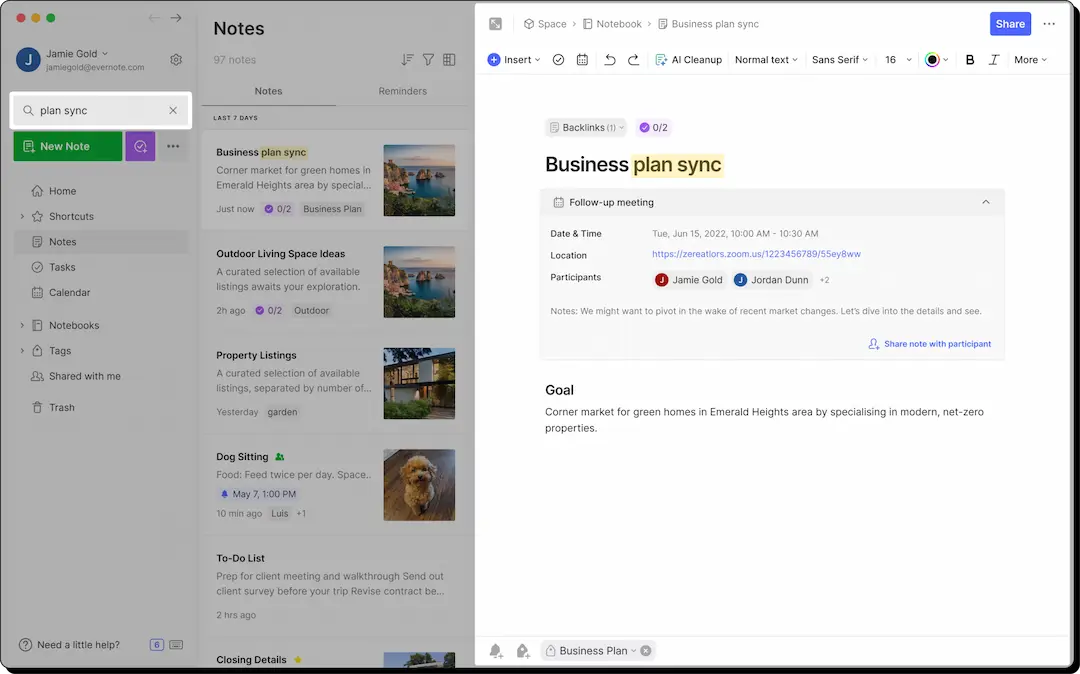 Evernote Review - Note-taking functionality