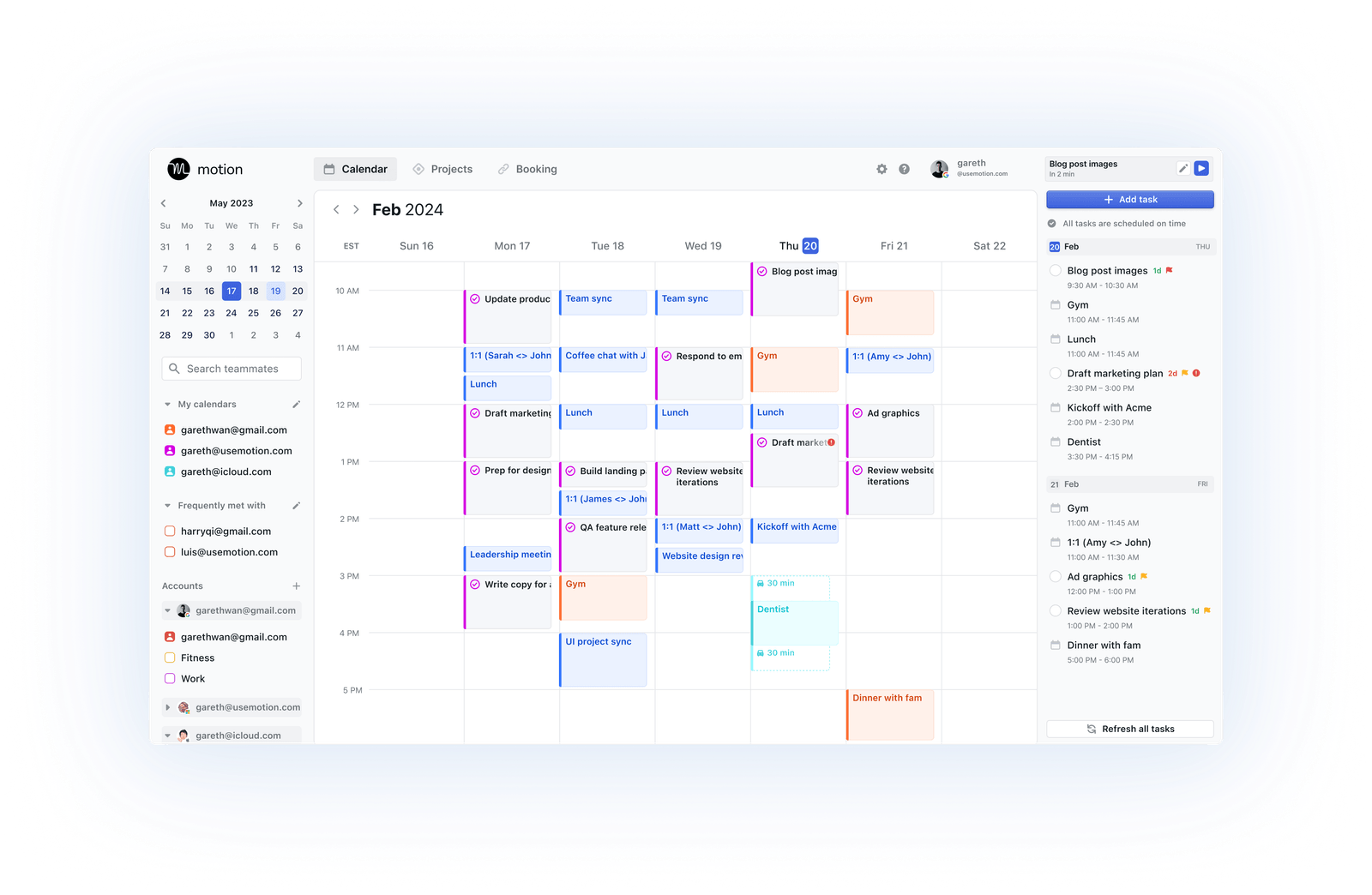 Motion Vs. Asana: Features Comparison | Project views